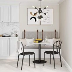 Harlow Modern Wall Mount Hanging Upholstered Headboard, Queen, Gray With Brown Faux Leather Straps -Best Furniture Store 41Wzb2UoGSL