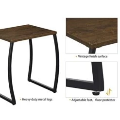 SRIWATANA Nesting Tables, Vintage Side End Tables Living Room, Coffee Snack Table Set Of 3 -Best Furniture Store 41XXDm7Ax9L