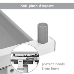 BABY JOY Kids Desk And Chair Set, Height Adjustable Child Desk Set W/Tilt Desktop, Pull Out Drawer Storage, Metal Hook, Multifunctional School Student Study Desk Chair For Boys & Girls (Grey) -Best Furniture Store 41XjsOVW1sL