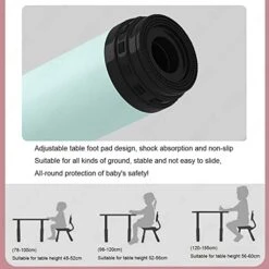 ZJYJFBY Children's Study Desk, Liftable PP Writing Desk/Dining Table, Home Simple Students Play And Draw Table（H48-60CM） (Color : D) -Best Furniture Store 41Xo8H2lEWL