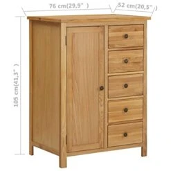 VIDAXL Wardrobe 29.9"x20.5"x41.3" Solid Oak Wood 11 VIDAXL Wardrobe 29.9"x20.5"x41.3" Solid Oak Wood -Best Furniture Store 41Y2dOWpw7L