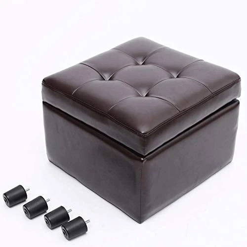 DOUBAO Storage Stool Leather Toy Storage Box Chair Shoe Replacement Stool Square Household Storage Leather Storage Stool (Color : D) 4 DOUBAO Storage Stool Leather Toy Storage Box Chair Shoe Replacement Stool Square Household Storage Leather Storage Stool (Color : D) - Image 4
