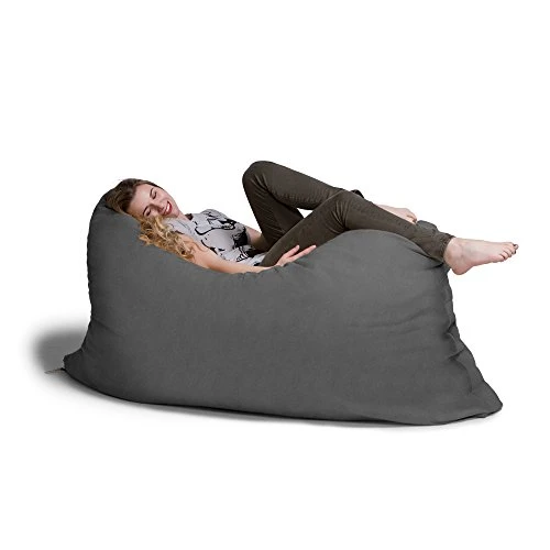 Jaxx Pillow Saxx 5.5-Foot - Huge Bean Bag Floor Pillow And Lounger, Charcoal 2 Jaxx Pillow Saxx 5.5-Foot - Huge Bean Bag Floor Pillow And Lounger, Charcoal - Image 2