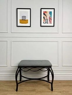 Heather Gray Shoe Bench - Vanity Seat For Makeup Room, Dressing Stool, Entryway Bench - Powder Coated, Upholstered, Space Saving 12 Heather Gray Shoe Bench - Vanity Seat For Makeup Room, Dressing Stool, Entryway Bench - Powder Coated, Upholstered, Space Saving -Best Furniture Store 41YIWCaIGzL