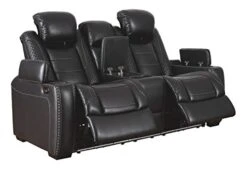 Signature Design By Ashley Party Time Love Seats, Loveseat, Black