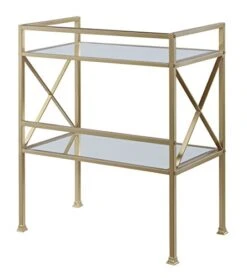 Convenience Concepts Gold Coast Bar Hall Table, Mirror / Gold Frame -Best Furniture Store 41YpGMR84IL