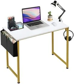 Small Desk For Small Spaces - Student Kids Study Writing Computer Table For Home Office Bedroom School Work PC Workstation,Rustic 30 31 Inch -Best Furniture Store 41YzNGORSmL. AC