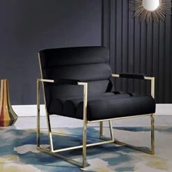Morden Fort Italian Light Luxury Lounge Chair, Contemporary Velvet Upholstered Lounge Armchair With Bright-Colored Cushions, For Living Room, Bedroom, Dinning, Office, Black 17 Morden Fort Italian Light Luxury Lounge Chair, Contemporary Velvet Upholstered Lounge Armchair With Bright-Colored Cushions, For Living Room, Bedroom, Dinning, Office, Black -Best Furniture Store 41ZBv6gHiSL. AC