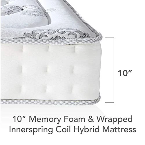 Decker Memory Foam And Innerspring Hybrid 10-Inch Mattress | Bed-in-a-Box Twin XL 2 Decker Memory Foam And Innerspring Hybrid 10-Inch Mattress | Bed-in-a-Box Twin XL - Image 2