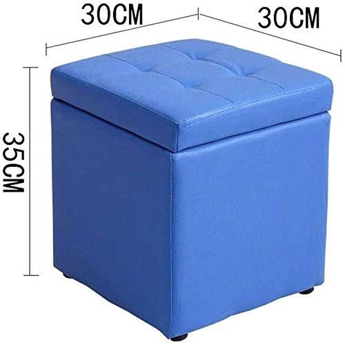Collic Foot Stool Storage Stool, Multi-Functional Leather Sofa Stool Cover Home Porch Change Shoe Bench Footstool 30X30X35Cm,Practicalniture/Purple 2 Collic Foot Stool Storage Stool, Multi-Functional Leather Sofa Stool Cover Home Porch Change Shoe Bench Footstool 30X30X35Cm,Practicalniture/Purple - Image 2