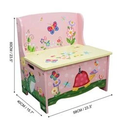 Fantasy Fields - Hand Crafted & Painted Kids Storage Bench Seat - Magic Garden -Best Furniture Store 41ZPsoxa5JL