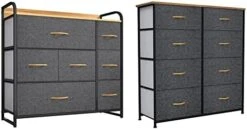 Fabric Dresser With 7 Drawers- Furniture Storage Tower, Chest Of Drawer, Organizer Unit, Living Room & Closets & Fabric Dresser With 5 Drawers - Storage Tower Light Grey -Best Furniture Store 41ZTta3N QL. AC