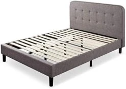 INUS Melodey Upholstered Platform Bed Frame / Mattress Foundation / Wood Slat Support / No Box Spring Needed / Easy Assembly, Full
