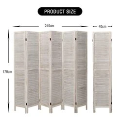 6 Panel Room Divider, Wood Room Divider Temporary Wall, Extra Wide Folding Room Dividers And Privacy Screens, Dividers For Bedroom Studio Apartment Dorm(White) -Best Furniture Store 41ZZUVE7NoL