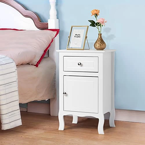 Cffuvros Country Nightstand With 1 Drawer And 1 Door, Wood Night Stand For Bedroom Night Tables, Bedside End Table For Bedroom Living Room Storage Organizer 2 Cffuvros Country Nightstand With 1 Drawer And 1 Door, Wood Night Stand For Bedroom Night Tables, Bedside End Table For Bedroom Living Room Storage Organizer - Image 2