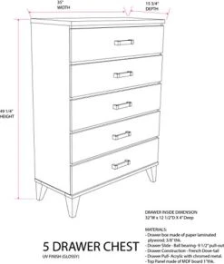 – Madison 6-Piece Queen Size Black Bedroom Set. Bed, Dresser, Mirror, Chest & 2 Nightstands -Best Furniture Store 41aBXuSXu9L