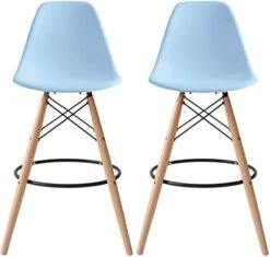 2xhome - Set Of Two (2) -Black- 25" Seat Height Molded Plastic Modern Counter Stools With Backs And Armless Natural Legs Wood Eiffel Legs Dowel-Leg 23 2xhome - Set Of Two (2) -Black- 25" Seat Height Molded Plastic Modern Counter Stools With Backs And Armless Natural Legs Wood Eiffel Legs Dowel-Leg -Best Furniture Store 41aHgL rcnL. AC