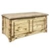 Glacier Country Collection Small Blanket Storage Chest, Stained And Lacquered