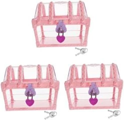 4pcs Treasure Chest Clothing Treasure Chest Props Treasure Chest Crystal Treasure Chest Toy Child Apparel Pink Plastic -Best Furniture Store 41ane5hIcCL. AC