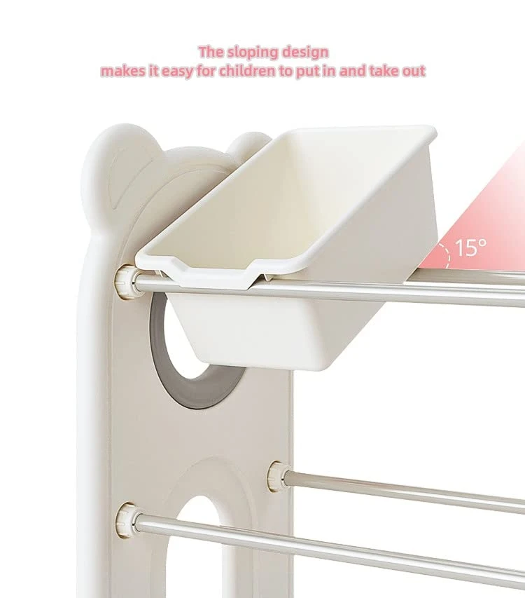 CHORBEYCH Kids Toy Organizer With 12 Storage Bins,Organizer For Kids Rooms And Toy Storage Organizer For Boys Girls (Bear, White Gray) (Organizer+Book Shelf) 2 CHORBEYCH Kids Toy Organizer With 12 Storage Bins,Organizer For Kids Rooms And Toy Storage Organizer For Boys Girls (Bear, White Gray) (Organizer+Book Shelf) - Image 2