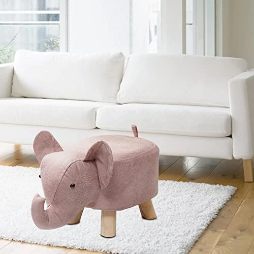 Bothyi Animal Footstool, Sofa Tea Stool, Shoes Changing, Multifunctional Wood Kids Stool, Elephant Bench For Living Rooms, Guest Rooms Bedroom, Pink 6 Bothyi Animal Footstool, Sofa Tea Stool, Shoes Changing, Multifunctional Wood Kids Stool, Elephant Bench For Living Rooms, Guest Rooms Bedroom, Pink - Image 6