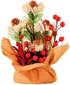 MatureGirl Artifical Fake Mini Christmas Tree With Ornaments Decorations For Home Office Bedroom Livingroom Desk Top Stand Mom Garden Gnome (E, One Size) -Best Furniture Store 41bDupbEu5L. AC