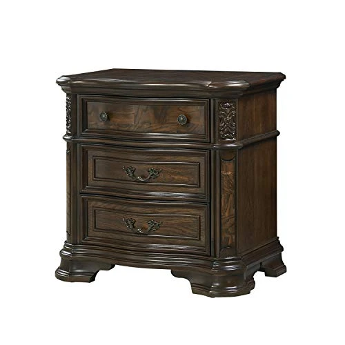 Steve Silver Royale W/USB And Pwr Outlet Nightstand, 30" L X 18.75" W X 29.5" H, Traditional Brown Cherry 2 Steve Silver Royale W/USB And Pwr Outlet Nightstand, 30" L X 18.75" W X 29.5" H, Traditional Brown Cherry - Image 2