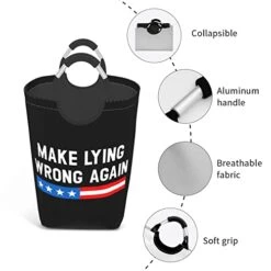 GENERIC Make Lying Wrong Again Baseball Laundry Hamper Storage Basket Toys Clothes Organizer Bin For Home Bathroom Bedroom Dorm Nursery 9 GENERIC Make Lying Wrong Again Baseball Laundry Hamper Storage Basket Toys Clothes Organizer Bin For Home Bathroom Bedroom Dorm Nursery -Best Furniture Store 41bLEHjBrNL