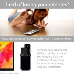 TotalMount Hole-Free Remote Holder – Eliminates Need To Drill Holes In Your Wall (Black Remote Control Holder, Quantity 1)