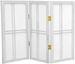 2 Ft. Short Desktop Double Cross Shoji Screen - Black - 3 Panels -Best Furniture Store 41bYRWchsfL. AC