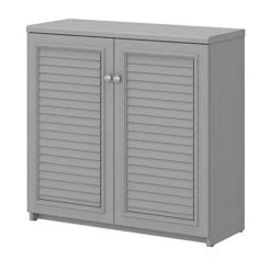 Bush Furniture Fairview 2 Door Low Storage Cabinet, Cape Cod Gray