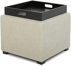 CHITA Storage Ottoman Cube With Tray,Footrest Stool Seat Serve As Side Table, PU Leather In Dark Blue 18 CHITA Storage Ottoman Cube With Tray,Footrest Stool Seat Serve As Side Table, PU Leather In Dark Blue -Best Furniture Store 41bkxVHdpyL. AC