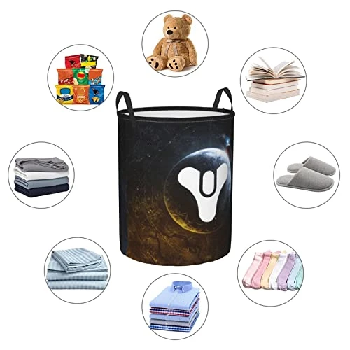Jrktuwdg De-stiny 2 Laundry Basket Large Fabric Dirty Clothes Hampers For Bedroom, Nursery Baby Hamper Easy Carry Durable 3 Jrktuwdg De-stiny 2 Laundry Basket Large Fabric Dirty Clothes Hampers For Bedroom, Nursery Baby Hamper Easy Carry Durable - Image 3