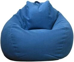 WAQIA Stuffed Animal Storage Bean Bag Chair Cover (No Filler) - Stuffable Zipper Beanbag Cover-Cotton Linen Memory Foam Beanbag Replacement Cover For Adults And Kids Without Filling -Best Furniture Store 41c7DYUqxML. AC