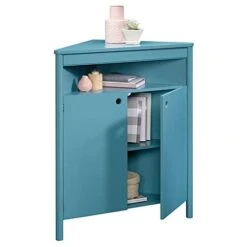 Sauder Anda Norr Storage Cabinet, L: 32.68" X W: 17.72" X H: 38.11", Sea Blue Finish 5 Sauder Anda Norr Storage Cabinet, L: 32.68" X W: 17.72" X H: 38.11", Sea Blue Finish -Best Furniture Store 41c95LefICL