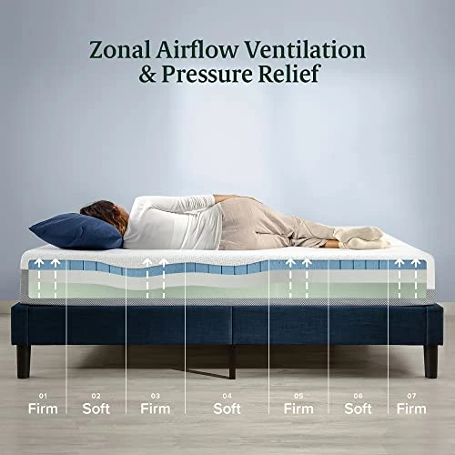 Linda Mid Century Wood Plat, Full & 12 Inch Ultra Cooling Gel Memory Foam Mattress/Cool-to-Touch Soft Knit Cover/Pressure Relieving/CertiPUR-US Certified/Bed-in-a-Box 5 Linda Mid Century Wood Plat, Full & 12 Inch Ultra Cooling Gel Memory Foam Mattress/Cool-to-Touch Soft Knit Cover/Pressure Relieving/CertiPUR-US Certified/Bed-in-a-Box - Image 5