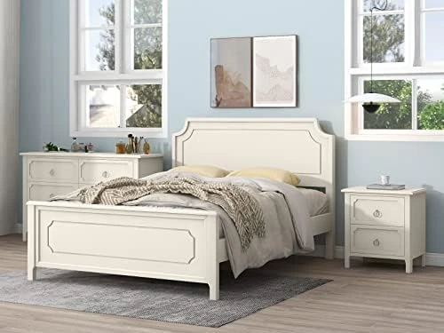 Harper & Bright Designs 3 Pieces Bedroom Sets,Bedroom Furniture Set With Full Size Platform Bed,Nightstand And Wardrobe For Kids Boys Girls(Pink+White) 7 Harper & Bright Designs 3 Pieces Bedroom Sets,Bedroom Furniture Set With Full Size Platform Bed,Nightstand And Wardrobe For Kids Boys Girls(Pink+White) - Image 7