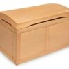 Hardwood Safety Hinge Barrel Top Toy Storage Chest