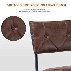 BV Dining Chair Set Of 2, Vintage Suede Mid Century Dining Chair, Suede Fabric Chairs With Metal Chrome Legs For Kitchen, Dining Room, Living Room 10 BV Dining Chair Set Of 2, Vintage Suede Mid Century Dining Chair, Suede Fabric Chairs With Metal Chrome Legs For Kitchen, Dining Room, Living Room -Best Furniture Store 41cjTiriZFL