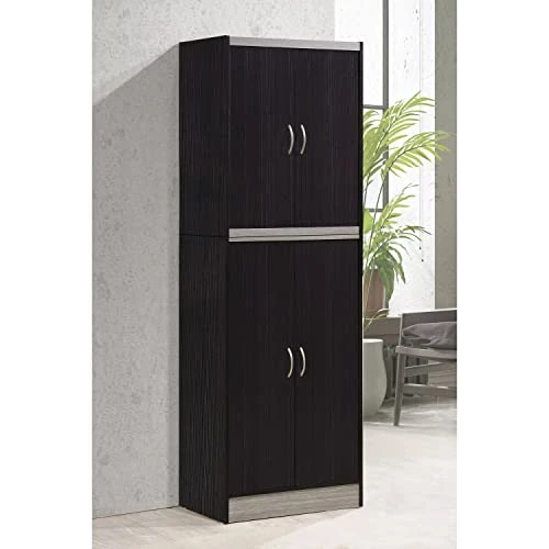 AMMIKI 4 - Door Kitchen Pantry (Chocolate Grey) 2 AMMIKI 4 - Door Kitchen Pantry (Chocolate Grey) - Image 2