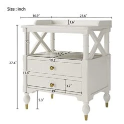 LHLLHL Nightstand For Small Spaces Bedroom Contemporary 2 Drawer 7 LHLLHL Nightstand For Small Spaces Bedroom Contemporary 2 Drawer -Best Furniture Store 41ctOMTD9IL