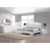 5 Pcs Modern Lacquer Bedroom Set, King, White