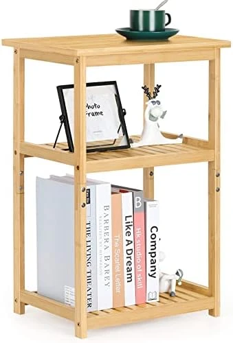 Smusei End Tables Living Room Small Nightstand Wood Side Table For Bedside Sofa Office Bedroom Guest Room, Farmhouse Bamboo 5 Smusei End Tables Living Room Small Nightstand Wood Side Table For Bedside Sofa Office Bedroom Guest Room, Farmhouse Bamboo - Image 5