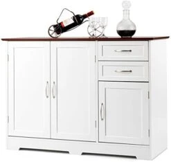 Giantex Buffet Sideboard Storage Credenza Cabinet Console Table Kitchen Dining Room Furniture Organizer, Entryway Cupboard With 2-Door Cabinet And 2 Drawers (White & Vermilion) 19 Giantex Buffet Sideboard Storage Credenza Cabinet Console Table Kitchen Dining Room Furniture Organizer, Entryway Cupboard With 2-Door Cabinet And 2 Drawers (White & Vermilion) -Best Furniture Store 41dAfZnbxGL. AC