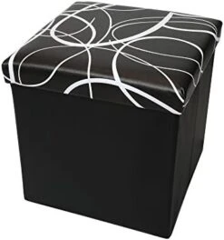 Otto & Ben Folding Chest With Memory Foam Seat Tufted Faux Leather Trunk Bedroom Ottomans Bench End Table, 45 Inch, Black -Best Furniture Store 41dbPo1yOFL. AC