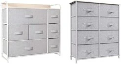 Fabric Dresser With 7 Drawers- Furniture Storage Tower, Chest Of Drawer, Organizer Unit, Living Room & Closets & Fabric Dresser With 5 Drawers - Storage Tower Light Grey -Best Furniture Store 41ddwKWicJL. AC