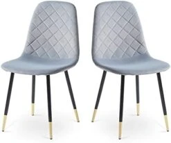 Ufurpie 5-Piece Dining Table Set, 47'' Rectangle Kitchen Table And 4 Green Velvet Chairs, Solid Metal Gold Legs, Perfect For Kitchen, Breakfast, Dining Room Set For 4 -Best Furniture Store 41dfp Y3PZL. AC