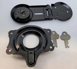 Black Powder Coated Steel Antique Trunk Lock - Chest Steamer Vintage Box Old -Best Furniture Store 41djwLfIvzL