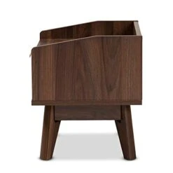 Baxton Studio Lena Mid-Century Modern Walnut Brown Finished 1-Drawer Wood Nightstand -Best Furniture Store 41dxUnXzVxL