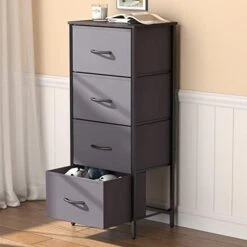 Small Dresser For Bedroom, 3 Drawer Nightstand With Removable Fabric Bins, Storage Chest Of Drawers For Closet Bedside Nursery Laundry Living Room, Sturdy Steel Frame&Wood Tope, Light Grey -Best Furniture Store 41dyKqI2eWL. AC
